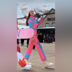 Tipsy Elves Neon Bunny Ski Suit - Like New!